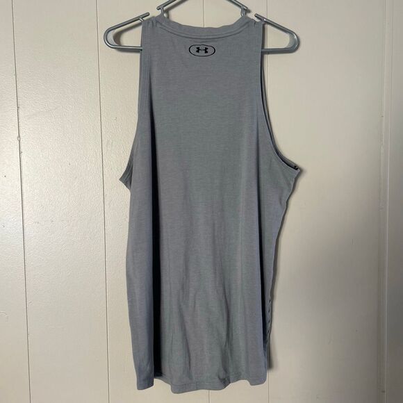 Under Armour Project Rock HeatGear Tank Top Gray Bull Logo Men’s Large - Picture 3 of 6